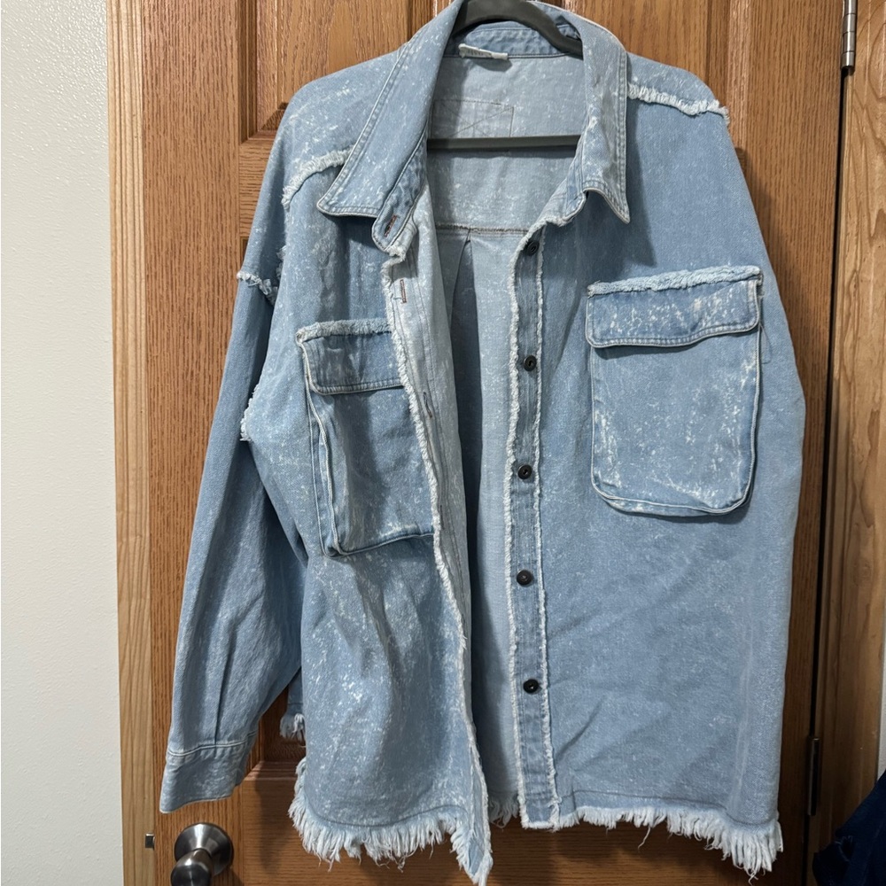New In Light Blue Denim Jacket